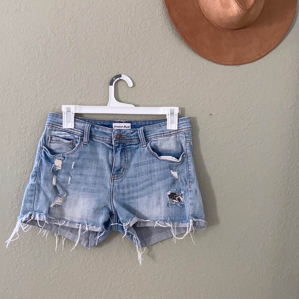 Distressed Jean Shorts from Studio Blue